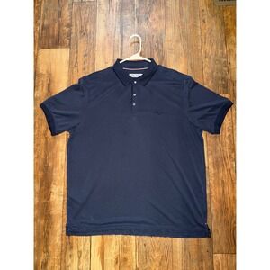 Tommy Bahama IslandZone Mens Navy Blue Diamond Texture Polo Shirt Snag